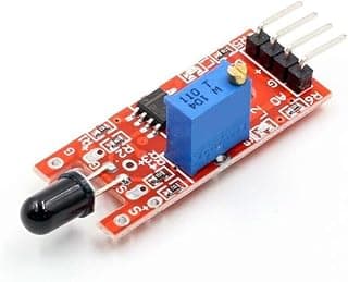 Flame Sensor Module, Infrared Fire Detection Board, Adjustable Sensitivity, Digital Analog Output, Compatible with Arduino, Raspberry Pi and ESP32, for Fire Alarm, Robot Safety and DIY Electronics Kit