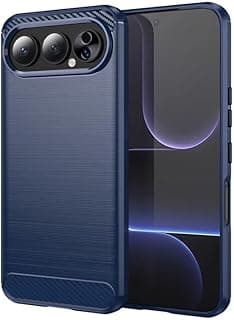 Carbon Fiber TPU Anti Fingerprint Antishock Case Compatible with Honor 500 /Honor 500 Pro (Blue,500/500 Pro)