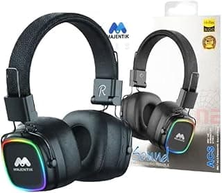 سماعة رأس لاسلكية MH003 من Next store بلوتوث 5.0 جيمنج مع إضاءة RGB، ميكروفون مدمج ودعم AUX لايفون 15 وسامسونج S24 الترا والكمبيوتر