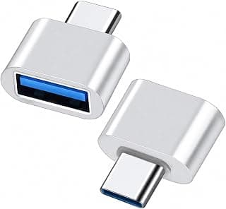 USB-C to USB 3.0 Female OTG Adapter, Multi colors, 2 Pack | Type-C Male Connector, Multiple Colours, Compact Design, Data Transfer, OTG Supported