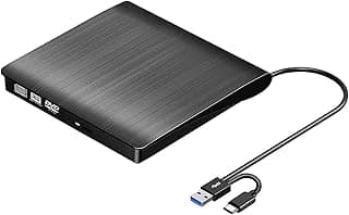 محرك أقراص DVD خارجي جديد USB 3.0 نوع سي USB نوع سي محمول CD DVD +/-RW مشغل محرك ضوئي USB نوع سي رفيع إعادة كتابة CD/DVD ROM قارئ محمول للكمبيوتر واللاب توب والكمبيوتر المكتبي وماك وويندوز 7/8.1/10 او