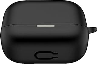Compatible with Anker Soundcore K20i Silicone Shockproof Protective Case – Ultra Thin, Multicolor Soft Cover with Carabiner – Full Body Protection & Stylish Design (Black)