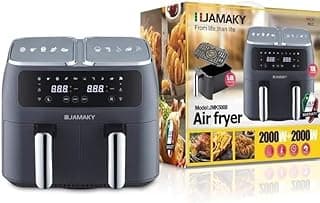 قلاية هوائية رقمية JAMAKI JMK 5008 إيطالي، 2000 وات، 10 لتر، درج مزدوج