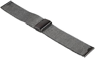 22mm Milanese Stainless Steel Mesh Strap Compatible with Amazfit Pop 3S Durable Magnetic Buckle Replacement Watch Band Black