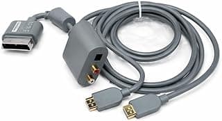 محول صوت رقمي انالوج متوافق مع موديلات Xbox 360 مع كابل HDMI ذكر الى ذكر، رمادي