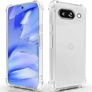 جراب شفاف لموبايل Google Pixel 9A، حماية بمعايير عسكرية، جراب TPU مرن وناعم (شفاف)