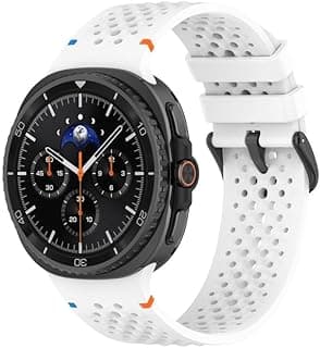 استيك رياضي متوافق مع سامسونج Galaxy Watch 8/8 Classic، سيليكون ناعم جيد التهوية مع مشبك بديل لـ Galaxy Watch 8 مقاس 40mm 44mm/8 Classic مقاس 46mm للرجال والنساء