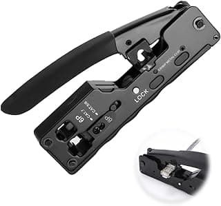 كماشة كبس RJ45، كماشة كبس لموصلات RJ45، أداة شبكات احترافية لموصلات CAT5, CAT5E, CAT6, CAT6A, CAT7, CAT7A