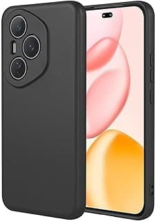 جراب سيليكون مبطن من الداخل مع حماية كاملة للكاميرا لموبايل Honor 400 Pro (أسود)