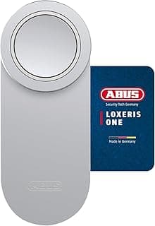 ABUS Loxeris One Door Lock Drive - Smart Opening and Closing of Entrance Door via App - Electronic Door Lock with Access Control - Easy Installation without Cable Pulling - Silver