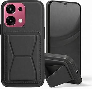 3M Store Leather Case Compatible for OPPO A6 PRO Shockproof Leather Back Card Storage & case built-in Stand PU leather for a stylish look, comfortable grip (Black)