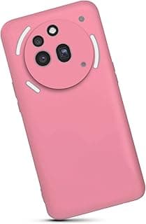 For Nothing Phone 3a Pro Silicone Back Color Cover,Camera Protection From Shocks From TPU Compatible For Nothing Phone 3a Pro (6.77") (Rose)