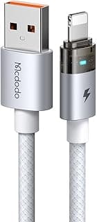 Mcdodo CA-6912 30W Indicator Light Usb-A to Lightning Charging and Data Cable 1.2m - White