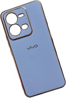 Compatible with Vivo V25 Case Silicone, Plating Case Shockproof Thin and Soft Cover - Lavander
