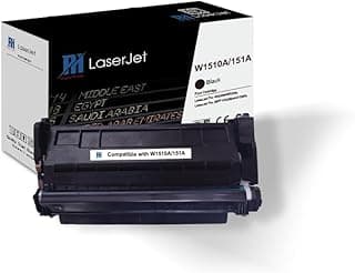 خرطوشة حبر سوداء متوافقة مع PH 151A مع رقاقة بديلة لطابعة الليزر W1510A - حبر طابعة ليزر عالي الانتاجية