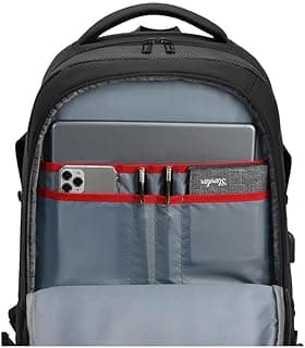 RAHALA EF91M 15.6-inch Casual Laptop Backpack, Black, Large Capacity Business Outdoor Bag