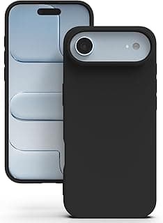 Soft Douple Layer Silicone Case with Microfiber Lining For Apple iPhone 17 Air 6.5-inch (Black)