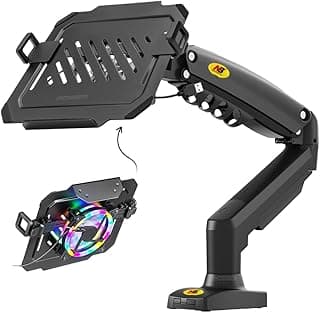 NB-F80 Laptop Stand with Articulating Arm NBH-8RGB Tray with RGB Cooler, Gas Piston