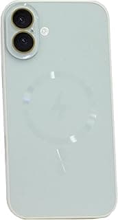 Compatible with Magnetic for iPhone 16 Case, Built-in Camera Lens Protector, Compatible with MagSafe, Slim AG Matte Phone Case [Military-Grade Protection] Silicone Cover, (White)