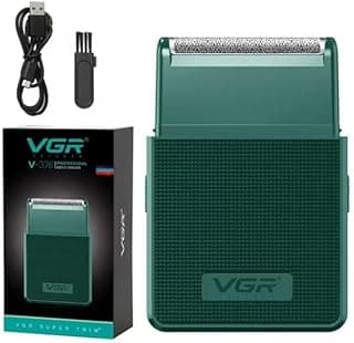 V-376 ماكينة حلاقة فويل كهربائية احترافية للرجال، قابلة لإعادة الشحن عبر USB، شفرات مزدوجة مرنة، ماكينة حلاقة مدمجة للسفر