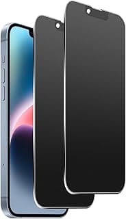 Matte Privacy Screen Protector Compatible with iPhone 13/iPhone 13 Pro/iPhone 14 for Tempered Glass [Pack of 2], 9H Anti Fingerprint Anti-Glare Protection Matt Anti-Spy Privacy Film
