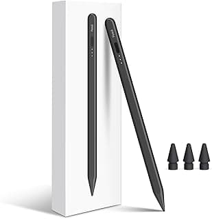 iPad Pencil, Accokids 10 Mins Fast Charging Stylus Pen with Palm Rejection, Tilt Sensitivity for iPad 6/7/8/9/10/11,Air 3/4/5/M2/M3, Mini 5/6, iPad Pro 11"/12.9"/M4 Black