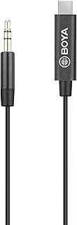 بويا كيبل محول TRS الى USB-C 3.5 ملم byK2 3.5 ذكر 20 سم لسامسونج جالاكسي S10 S9 S8 بلس نوت 10+ 10 9 8 LG V40 V30 V20 G6 G5 موتو Z3 Z2 وباي ام 1 اي ميكروفونات 3.5 نوع سي