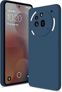 جراب حمايه لهاتف Nothing Phone 3a Pro سيليكون عالي الجودة، جراب كامل للهاتف المحمول بملمس ناعم كالحرير، مقاوم للخدش، وبطانة من الألياف الدقيقة الناعمة. (أزرق)