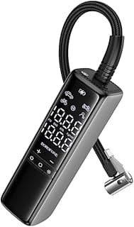 BOROFONE FC1 Flow Intelligent Air Pump with Accurate LCD Screen - Black
