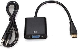 كابل محول فيديو Mini HDMI ذكر إلى VGA أنثى للشاشة والبروجيكتور