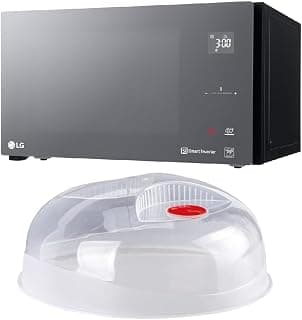 LG Smart Inverter Microwave Oven, 42 Litre, Grill Function, Digital Display, Black-(International warranty) + microwave cover transparent
