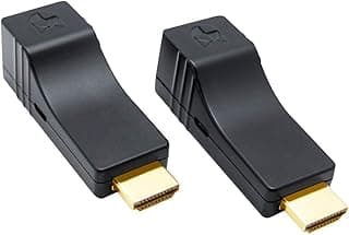 موسع HDMI موديل HE15، يمتد حتى 60 متر، يدعم كابل CAT5e/CAT6، تقنية POC، بدون فقدان إشارة، بدون تأخير، Full HD، 3D، يدعم EDID، طاقة USB، سهل التركيب، مرسل ومستقبل HDMI