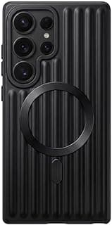 Magnetic Protective Case for (Samsung Galaxy S26 Ultra) - Stylish Ribbed Design With a Soft Texture, Full Camera Protection, Compatible With Wireless Charging And Magnetic Accessories (Black)