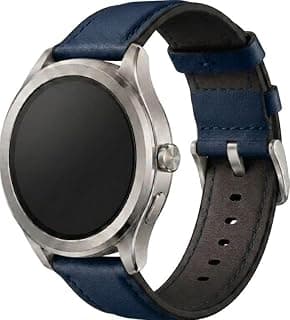 استيك ساعة جلد 22 مم متوافق مع Amazfit هواوي Casio Fossil، استيك ساعة ذكية Miix للنساء والرجال متوافق مع جميع الساعات مقاس 22