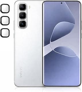 حامي عدسة كاميرا فردي من الزجاج المقوى ARROWS لهاتف Infinix Hot 60 pro plus/Infinix Hot 60 pro، مضاد للخدش، صلابة 9H، شفاف عالي الدقة، سهل التركيب - أسود