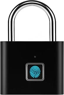 قفل ذكي ببصمة الإصبع مقاوم للماء، قابل لإعادة الشحن عبر USB، فتح سريع بلمسة واحدة، مناسب للخزائن والحقائب والمكاتب والسفر