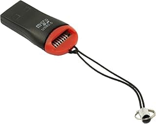 OTG Card Reader - USB/micro SD Card/TF Card - (Black Red)