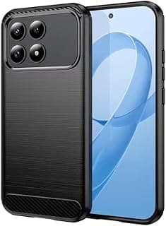 TPU Carbon Fiber Anti-fingerprint Antishock Case For Redmi K90 / POCO F8 Pro/POCO F8 Pro Cover (Black)