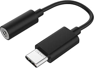 type c to 3.5mm audio connector headphone adapter compatible with samsung s22 ultra s21/s20 note 20/10 tab s8 s7 s6, ipad pro/air 5 4/mini 6, pixel 6 pro 5 4 3 xl - black