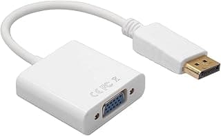 محول من Display Port إلى VGA موديل KX1735 - أبيض