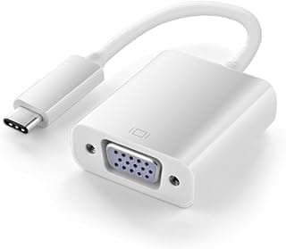 محول USB C الى VGA من تي ان بي 3.1 ذكر انثى 1080 بيكسل فيديو سلك وصلة قابس (ابيض) من برودكتس، من تي ان بي برودكتس