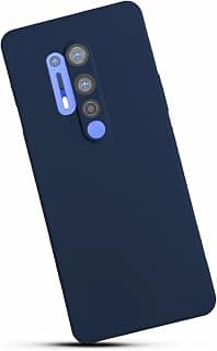 جراب سيليكون خلفي ملون لـ Oneplus 8 Pro، حماية للكاميرا من الصدمات من مادة TPU متوافق مع Oneplus 8 Pro (6.78 بوصة) (أزرق داكن)