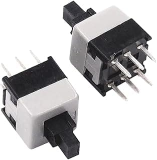 عدد 10 قطع من زر باور - Micro High performance Durable No Locked Push Button Power Reset Momentary Switch 6 Pin Double Row Unlock for PC On Off Computer Case (8.5mm x 8.5mm) DIP