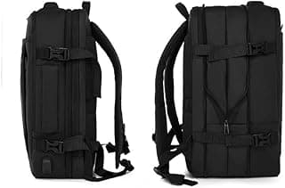COUGAR-EGY Backpack for Men, Waterproof Laptop Backpack for 15.6 Inch Laptop with USB Port, Black, 5 Items