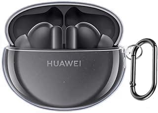 Clear TPU Case Compatible with HUAWEI FreeBuds 6i Wireless Earphone - Shockproof Cover with Keychain