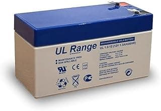بطارية قابلة للشحن Ultracell UL1.3-12 لا تحتاج لصيانة 12 فولت 1.3 أمبير/20 ساعة VdS