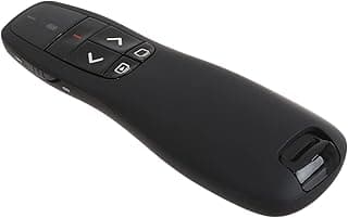 R400 Wireless Presentation Remote with Red Laser Pointer, 2.4 ghz - Black