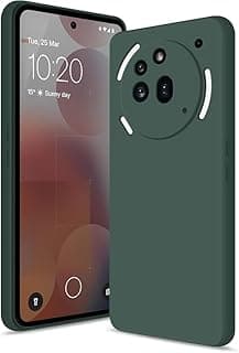 Case for compatible Nothing Phone 3A Pro, Soft Silicone Case with Upgraded Camera Protection, Shockproof Slim Case Cover with Anti-Scratch Microfiber Lining, Green