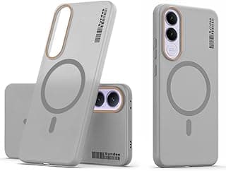 Case Back Cover for VIVO V70 FE, Sleek Frosted Translucent Back Only Compatible with Wireless Magnetic Accessories | Anti-Scratch Shockproof Phone Case (Gray)