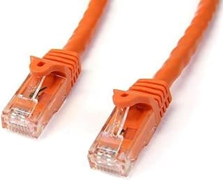 كابل إيثرنت CAT6 طول 1 متر - برتقالي CAT 6 جيجابت إيثرنت - 650 ميجاهرتز 100 وات PoE++ RJ45 UTP فئة 6 شبكة/كابل توصيل مع حماية (N6PATC1MOR)